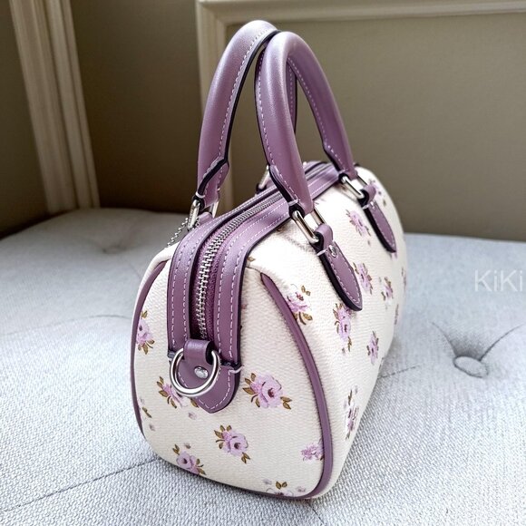 Coach Mini Rowan Crossbody Bag With Floral Print CAL69 - Picture 7 of 15